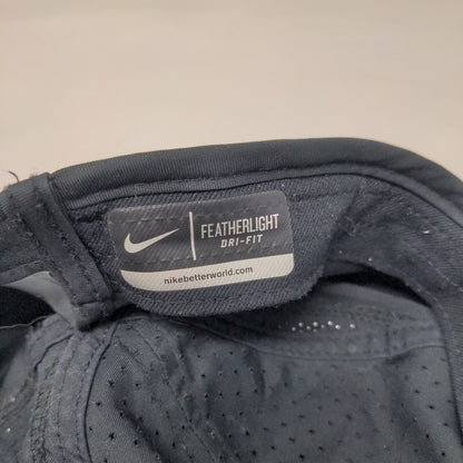 Nike Swoosh Featherlight Strapback Hat Black One Size Adjustable Dri-Fit
