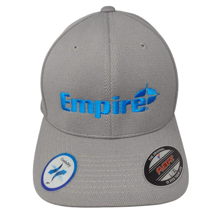 Empire Fitted Hat Gray L/XL Embroidered Cool & Dry Flexfit Sport-Tek