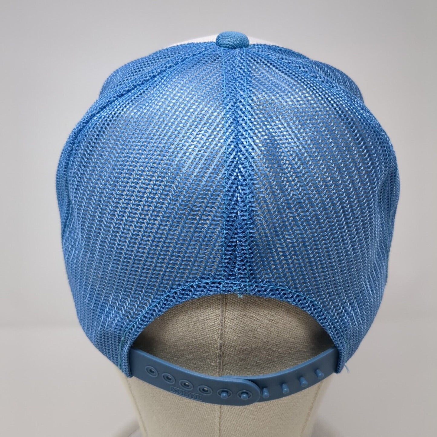 Vintage Marineland Baja Reef Snapback Mesh Back Trucker Hat Blue White