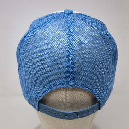 Vintage Marineland Baja Reef Snapback Mesh Back Trucker Hat Blue White