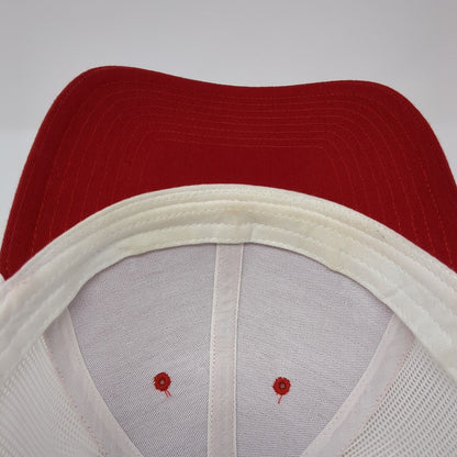 Richardson Snapback 112 Trucker Hat Red One Size Adjustable Mesh Back Blank