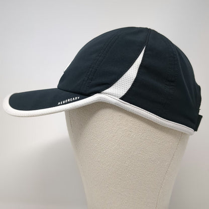 Adidas Baseball Cap Black One Size Aeroready Strapback Side Mesh Hat Sport