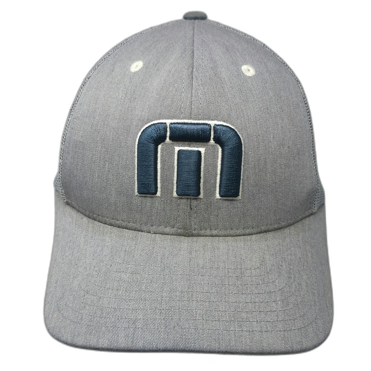 TravisMathew Trucker Hat Gray One Size Mesh Snapback Embroidered Logo Golf