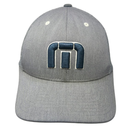 TravisMathew Trucker Hat Gray One Size Mesh Snapback Embroidered Logo Golf