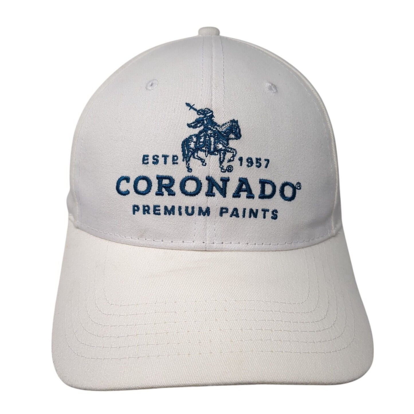 Coronado Premium Paints Strapback Hat White One Size Adjustable 6 Panel