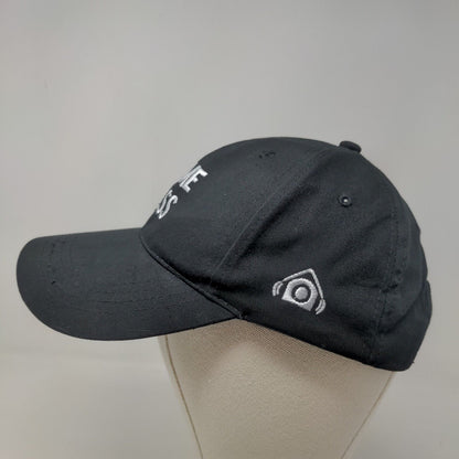 Unbranded Men's Slideback Hat Black Embroidered Home Bass Logo Distressed