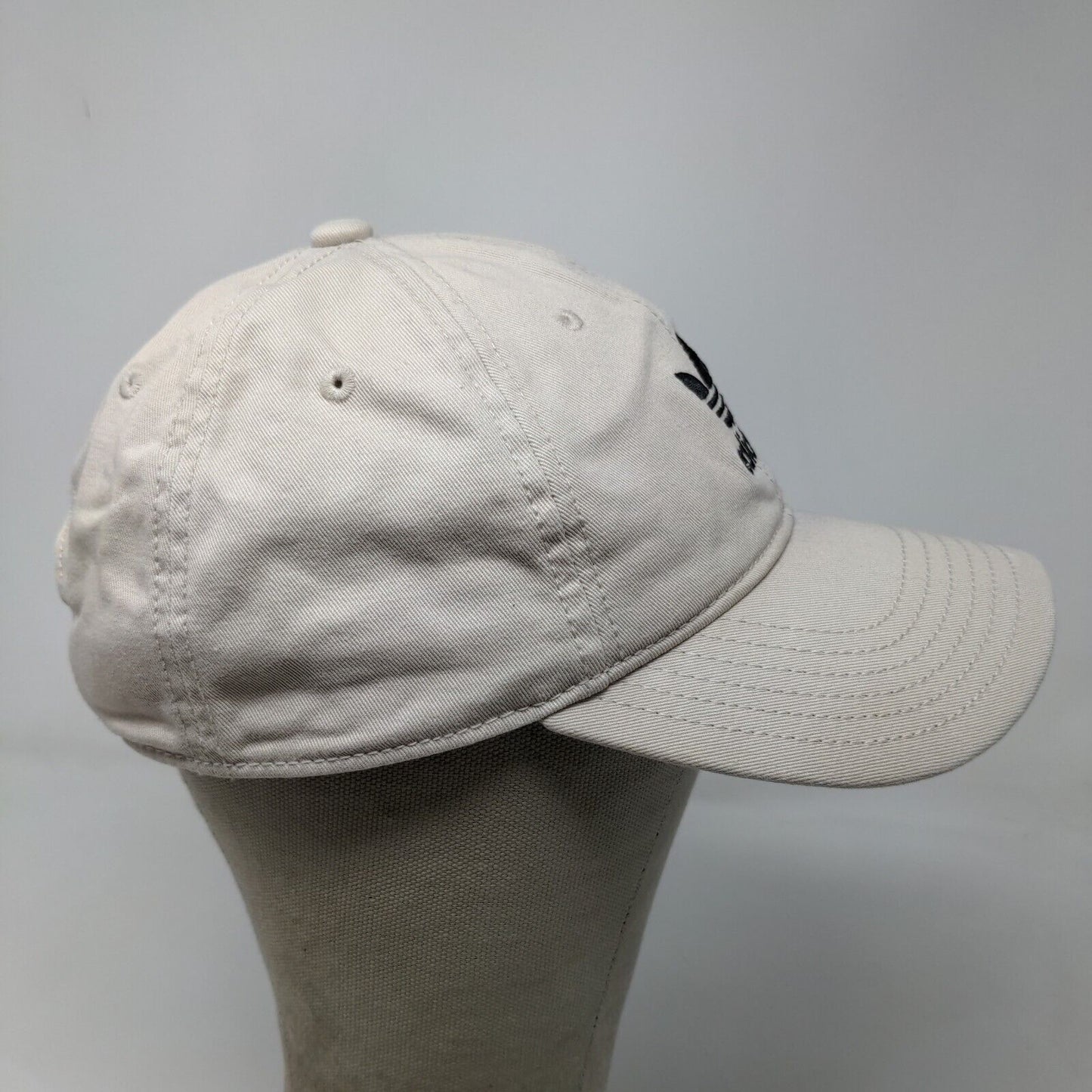 Adidas Men's Slideback Hat Tan OSFM Embroidered Trefoil Logo Cotton