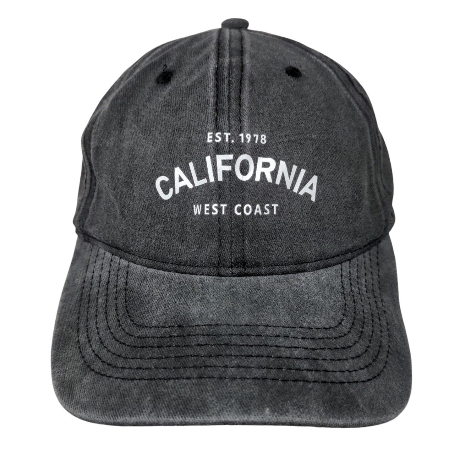 California West Coast Slideback Hat Gray One Size Adjustable 6 Panel