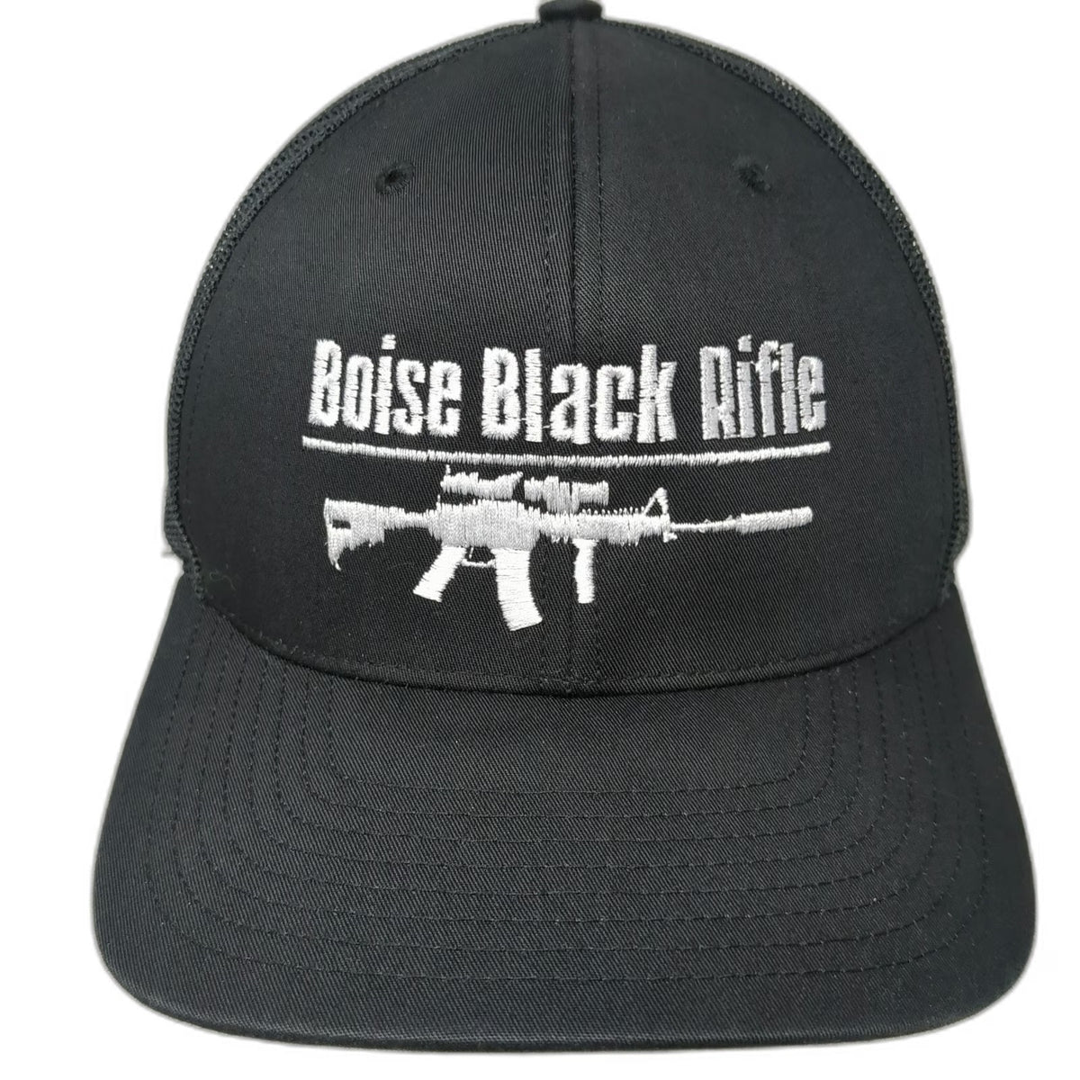 Richardson Trucker Hat One Size Boise Black Rifle AR-15 Gun Graphic Mesh Back