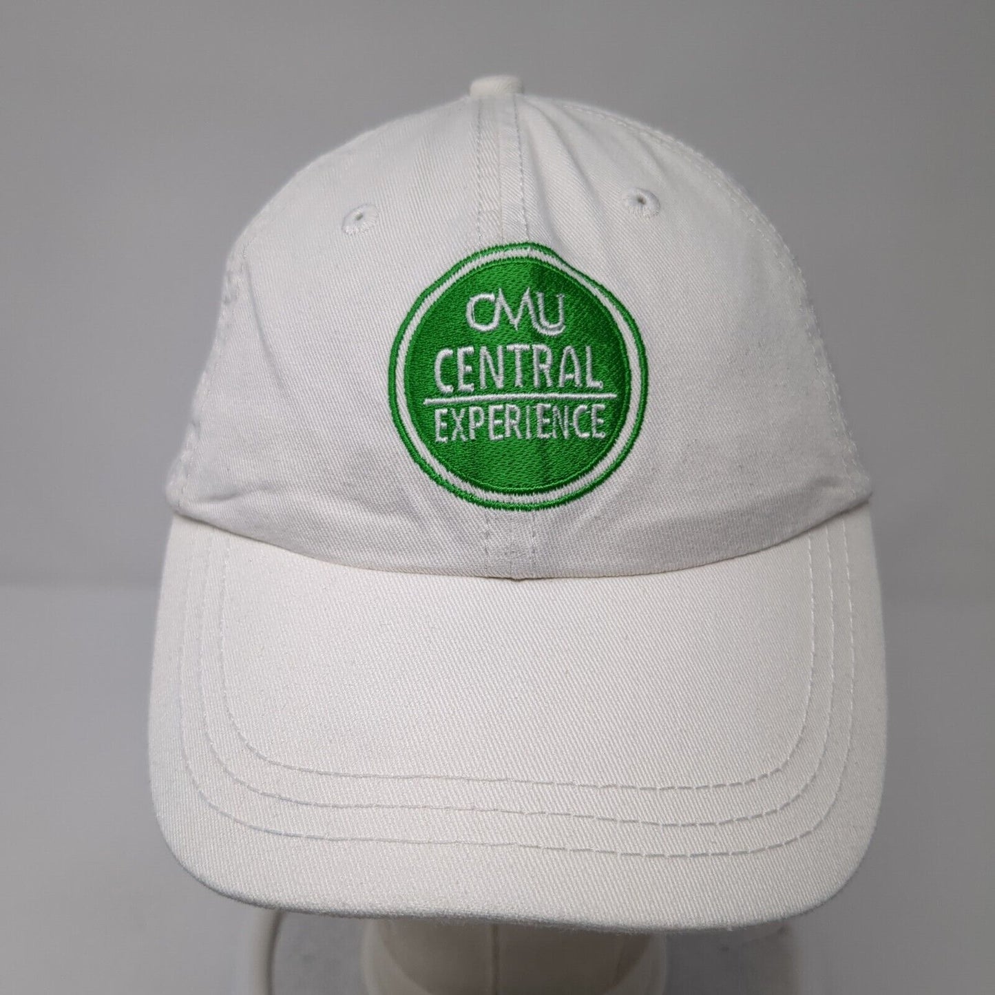 CMU Central Experience Slideback Hat White One Size Adjustable Sportsman Cotton