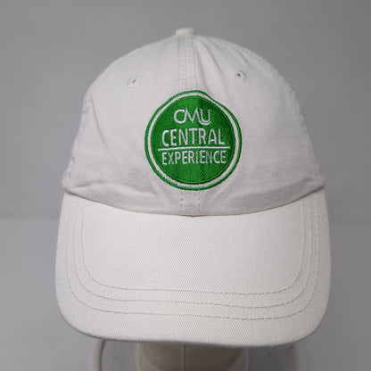 CMU Central Experience Slideback Hat White One Size Adjustable Sportsman Cotton