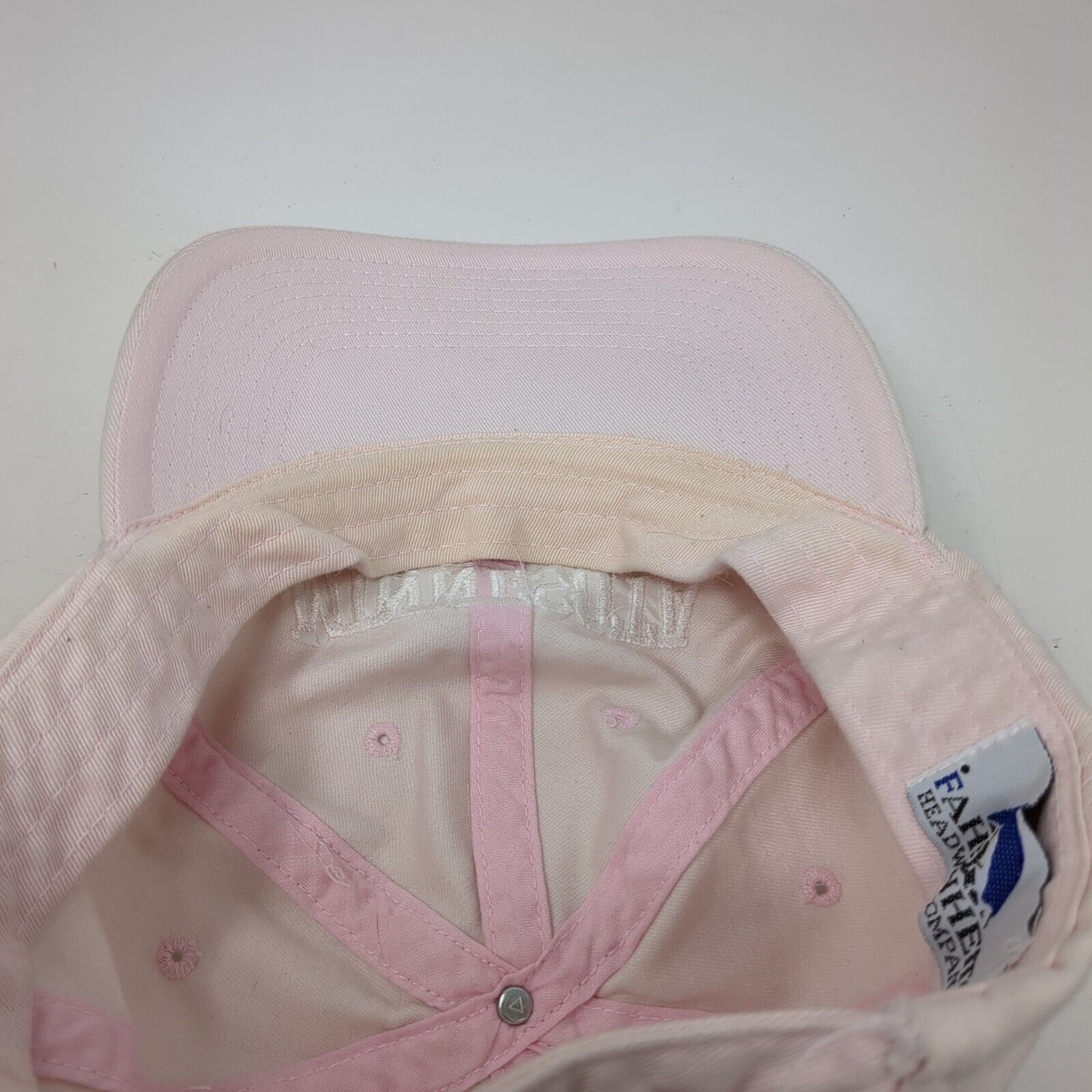 Minnesota USA Slideback Hat Pink OSFA Adjustable Embroidered Fahrenheit