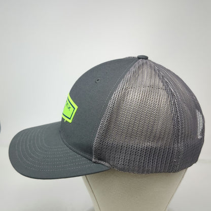 Vortex Trucker Hat Gray One Size Mesh Snapback Yellow Patch Logo Optics Hunting