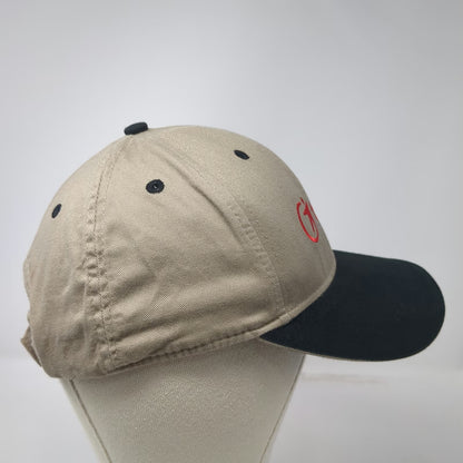 Headmost Transdev Baseball Cap Beige One Size Strapback Black Contrast Brim Hat