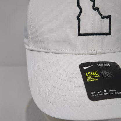 Idaho Strapback Hat White One Size Nike Legacy91 Dri-Fit Red Hawk
