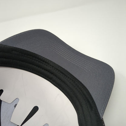 Snickers Snapback Mesh Back Trucker Hat Gray One Size 6 Panel Adjustable