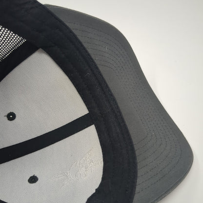 The Classics Yupoong Snapback Trucker Hat Gray One Size Embroidered Logo