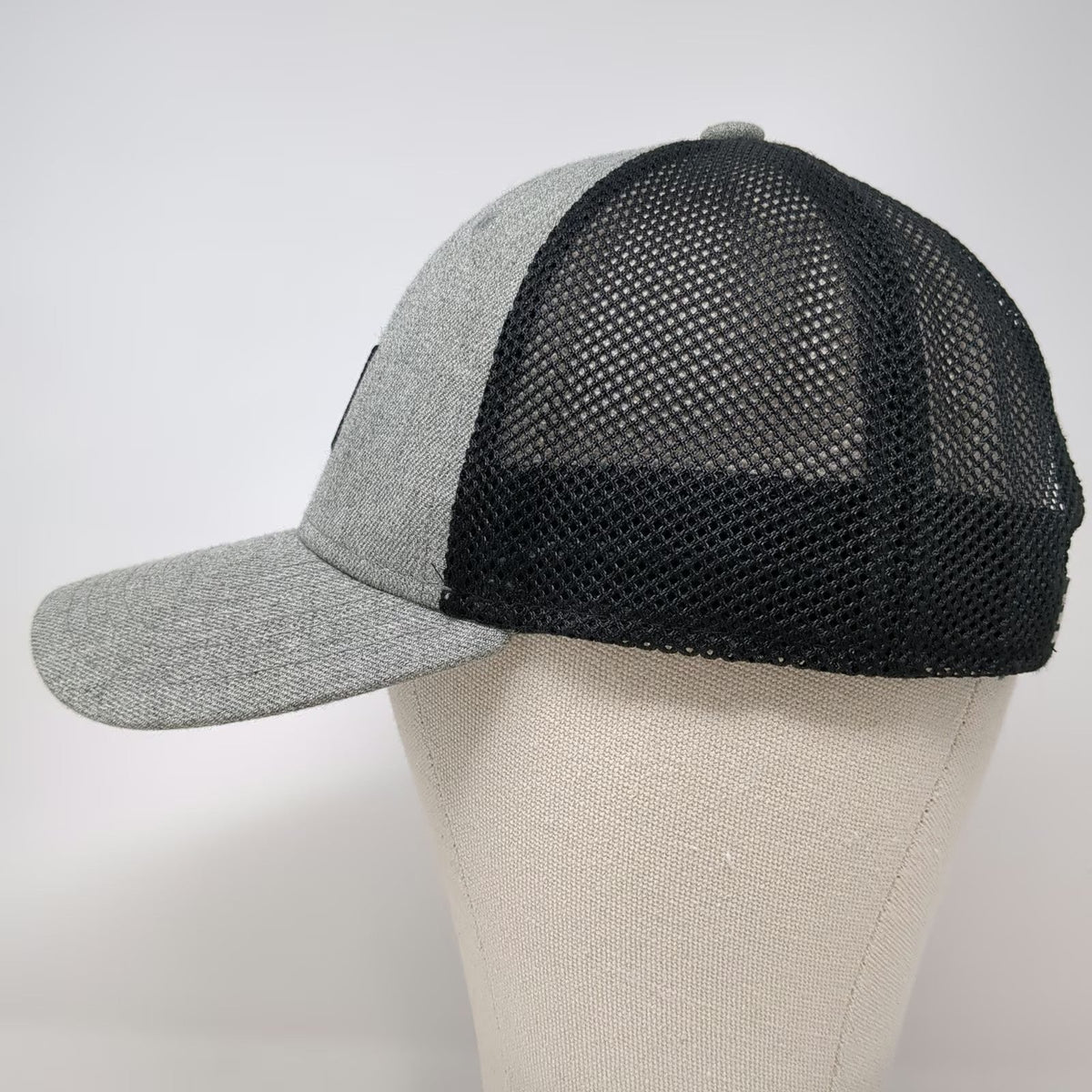 Adidas Gray Trucker Hat One Size Trefoil Logo Snapback Mesh Back 3 Stripes