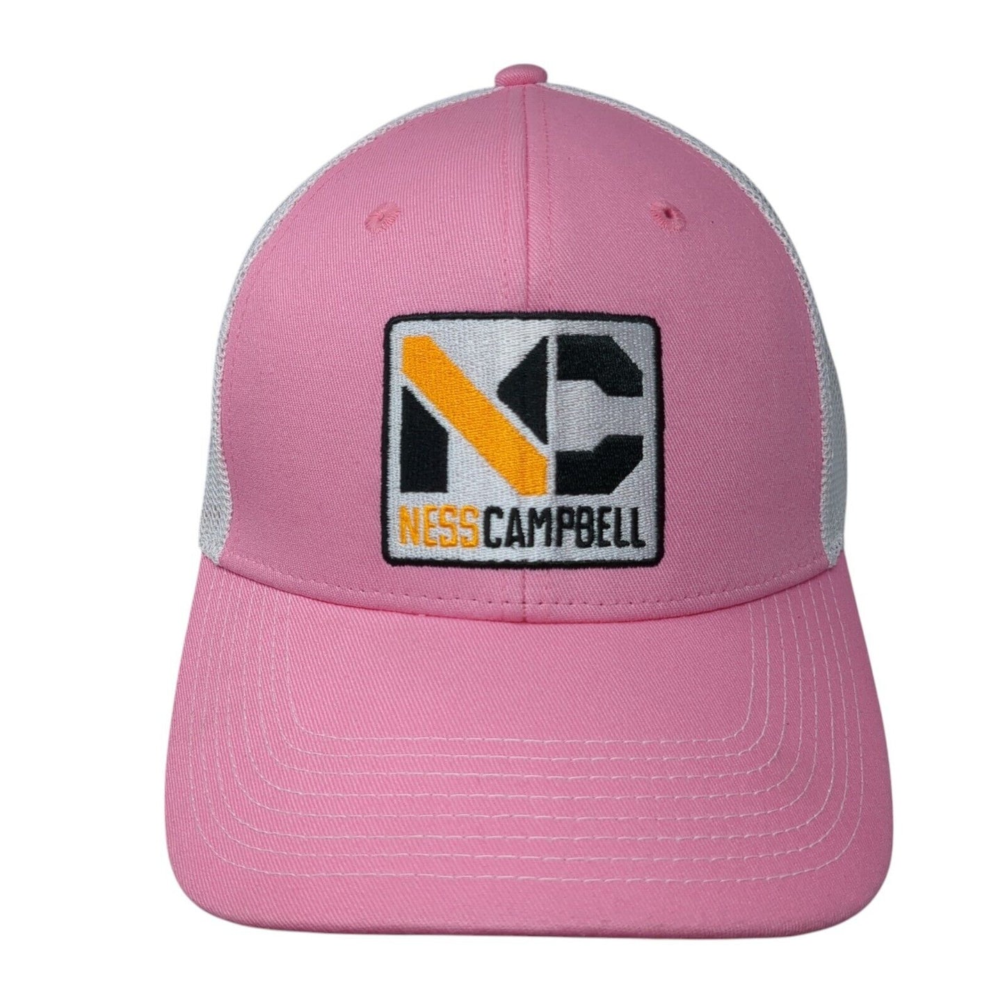 Ness Campbell Snapback 2239 Trucker Hat Pink OS Adjustable Mesh Back Tricor