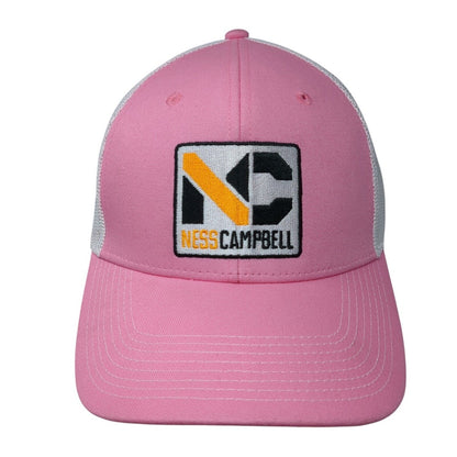 Ness Campbell Snapback 2239 Trucker Hat Pink OS Adjustable Mesh Back Tricor