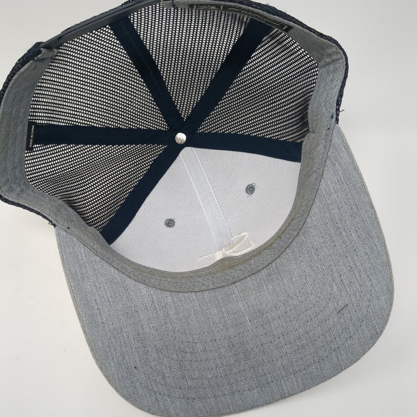 ST Snapback Mesh Back Trucker Hat Gray One Size Embroidered Richardson