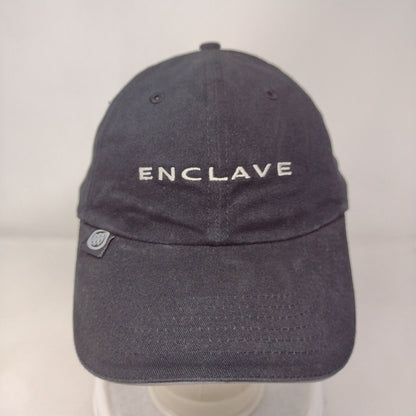 Enclave Strapback Hat Black OSFA Adjustable Embroidered The Max Hat Cotton
