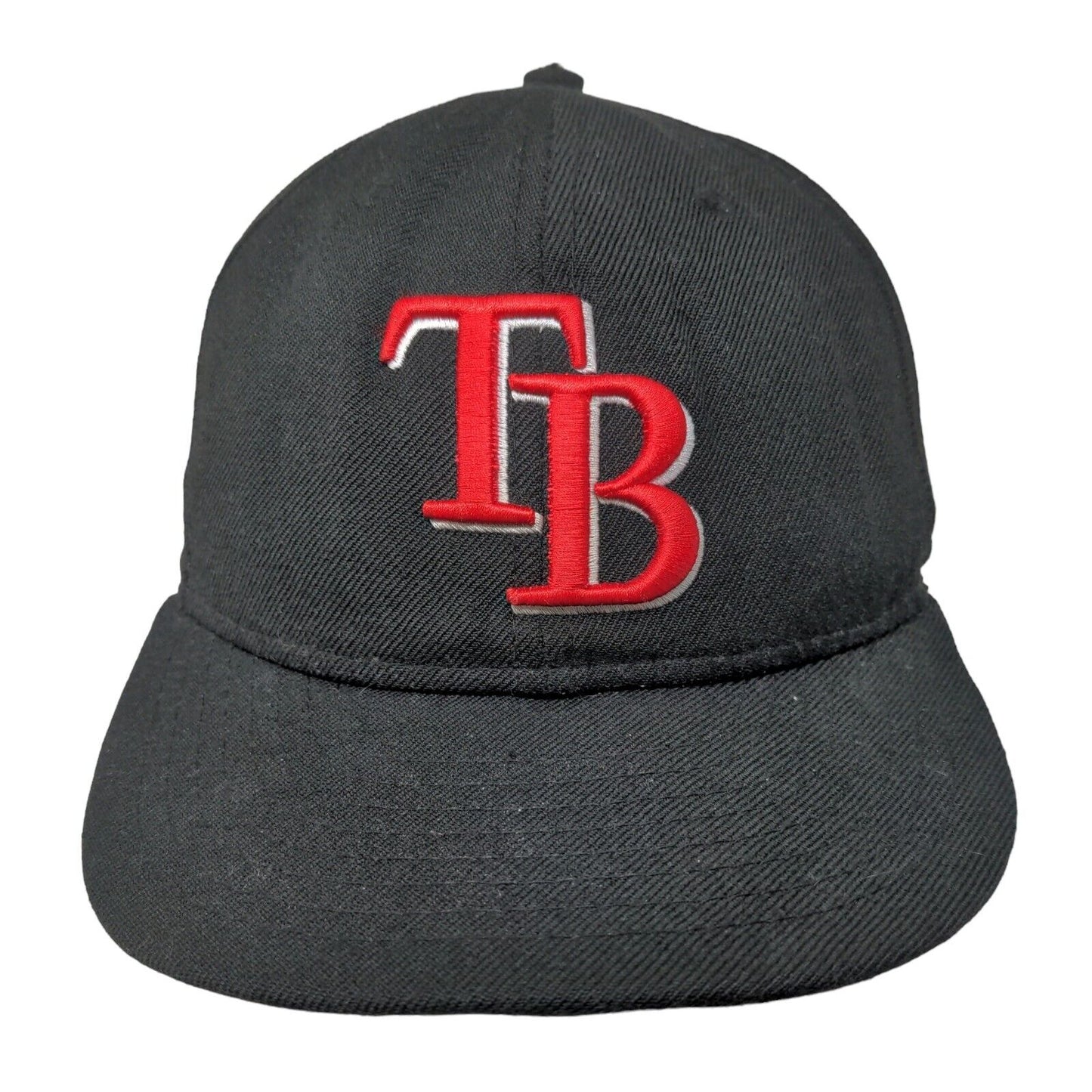 Tampa Bay Rays Fitted Hat Black 7 1/8 Embroidered Logo New Era 59Fifty