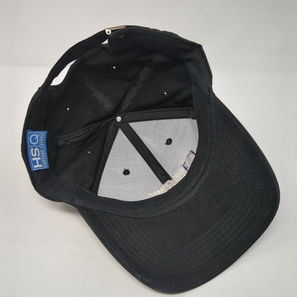 Pilgrim Transport Slideback Baseball Cap Black OS Adjustable HSQ Harvard Square