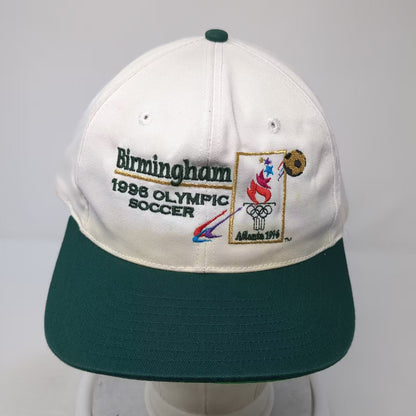 The Game Birmingham 1996 Olympic Soccer Atlanta Hat White Green Snapback OSFA