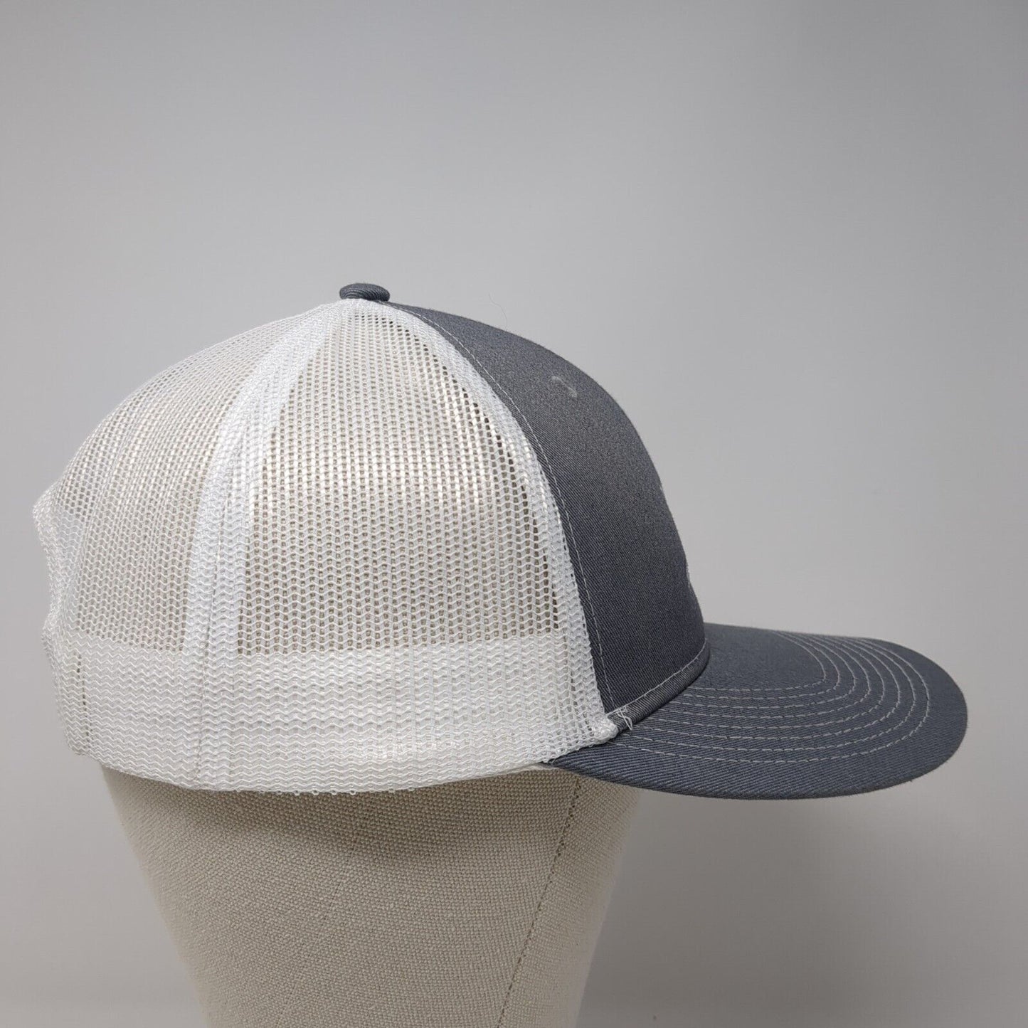 RJS Invitational Snapback Trucker Hat Gray OS Adjustable Mesh Port Authority
