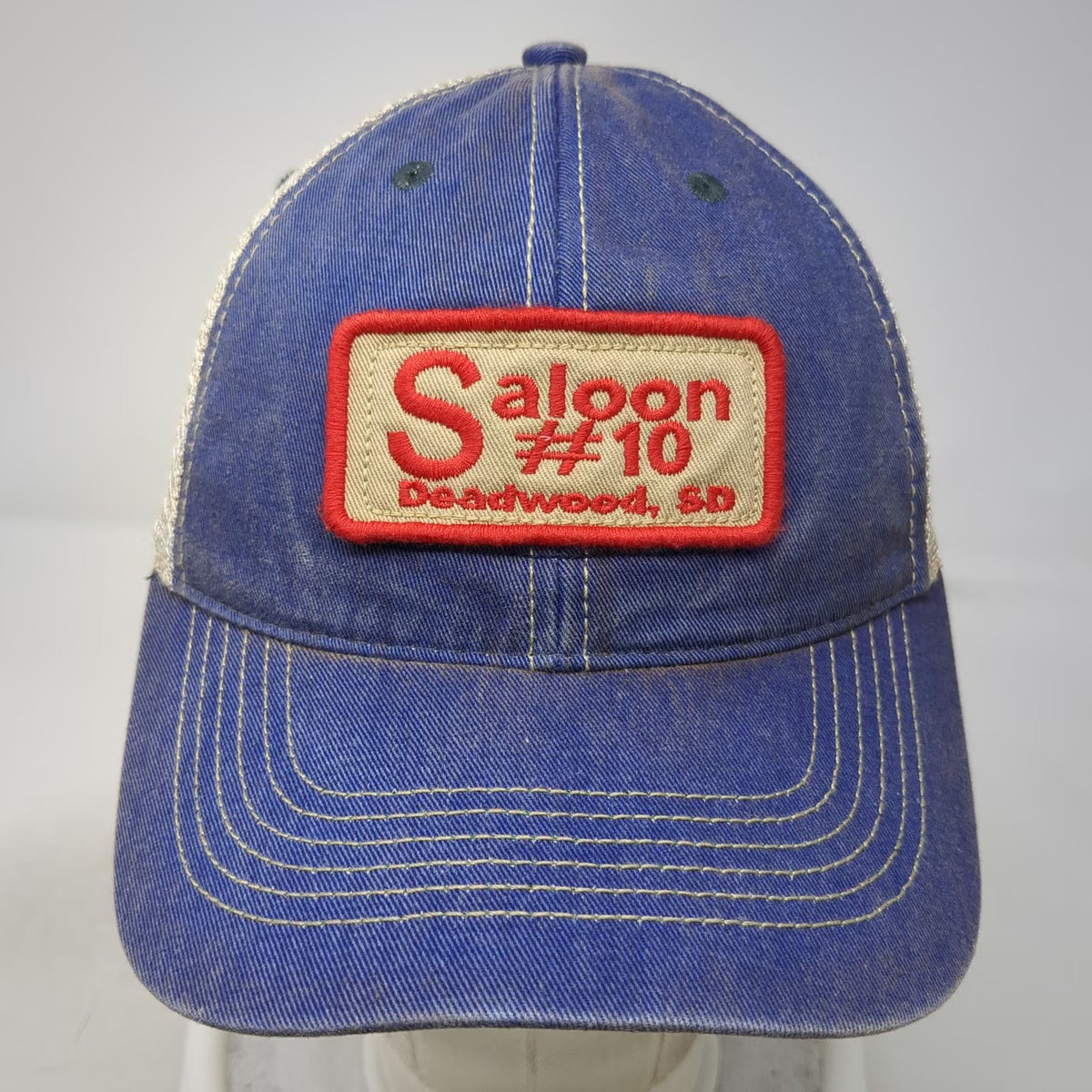 Legacy Saloon #10 Deadwood SD Blue Trucker Hat One Size Mesh Snapback Patch