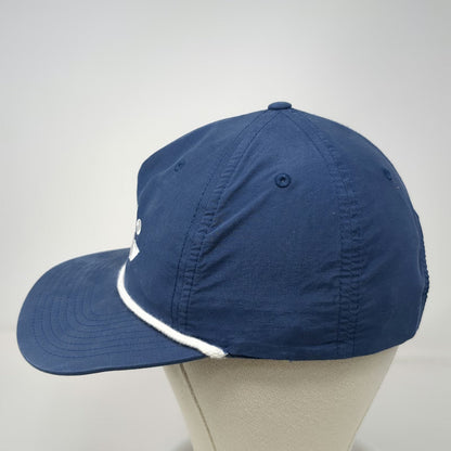 Richardson 5 Panel Hat Blue One Size Rope Snapback Embroidered Logo Cotton