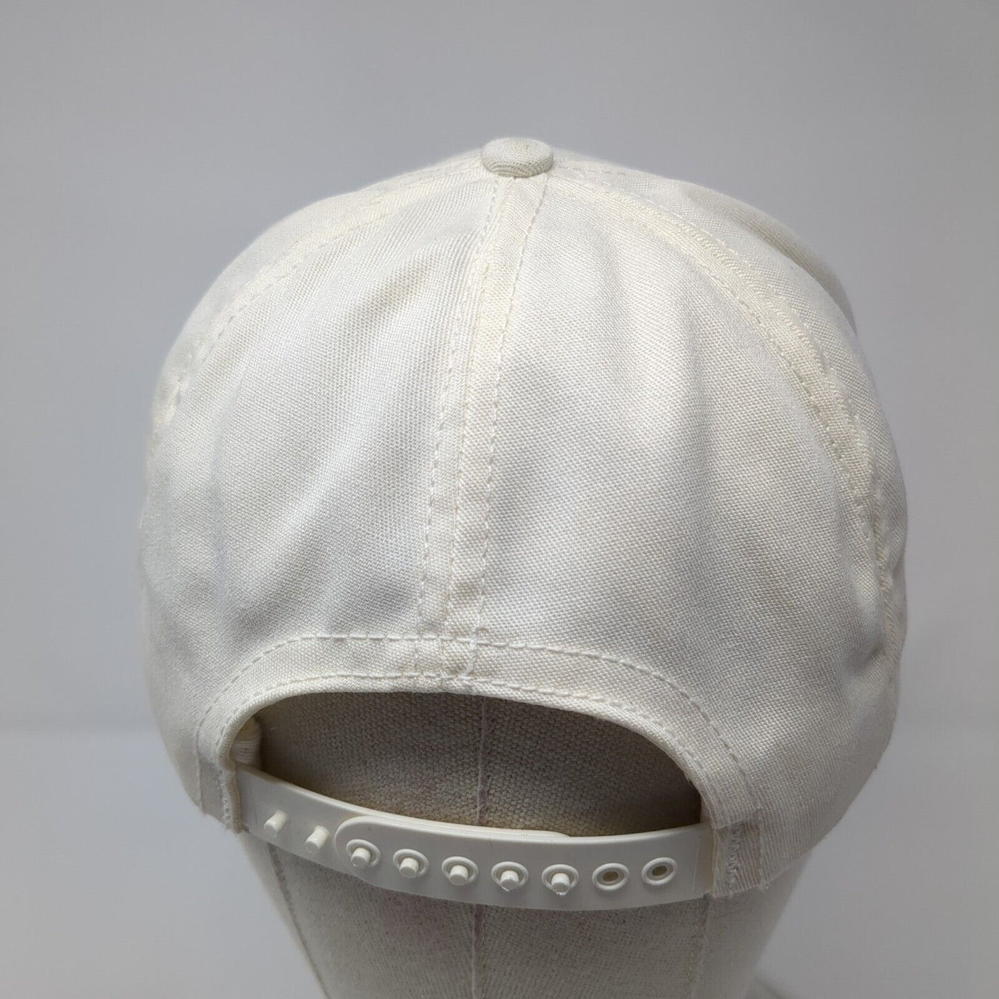 Budrovich Snapback Hat White OS Adjustable Lightweight Embroidered 6 Panel
