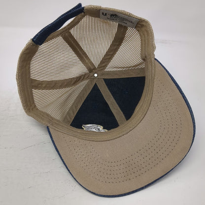 Union Resource Marketing Baseball Cap Blue Beige One Size Mesh Back Denim Hat