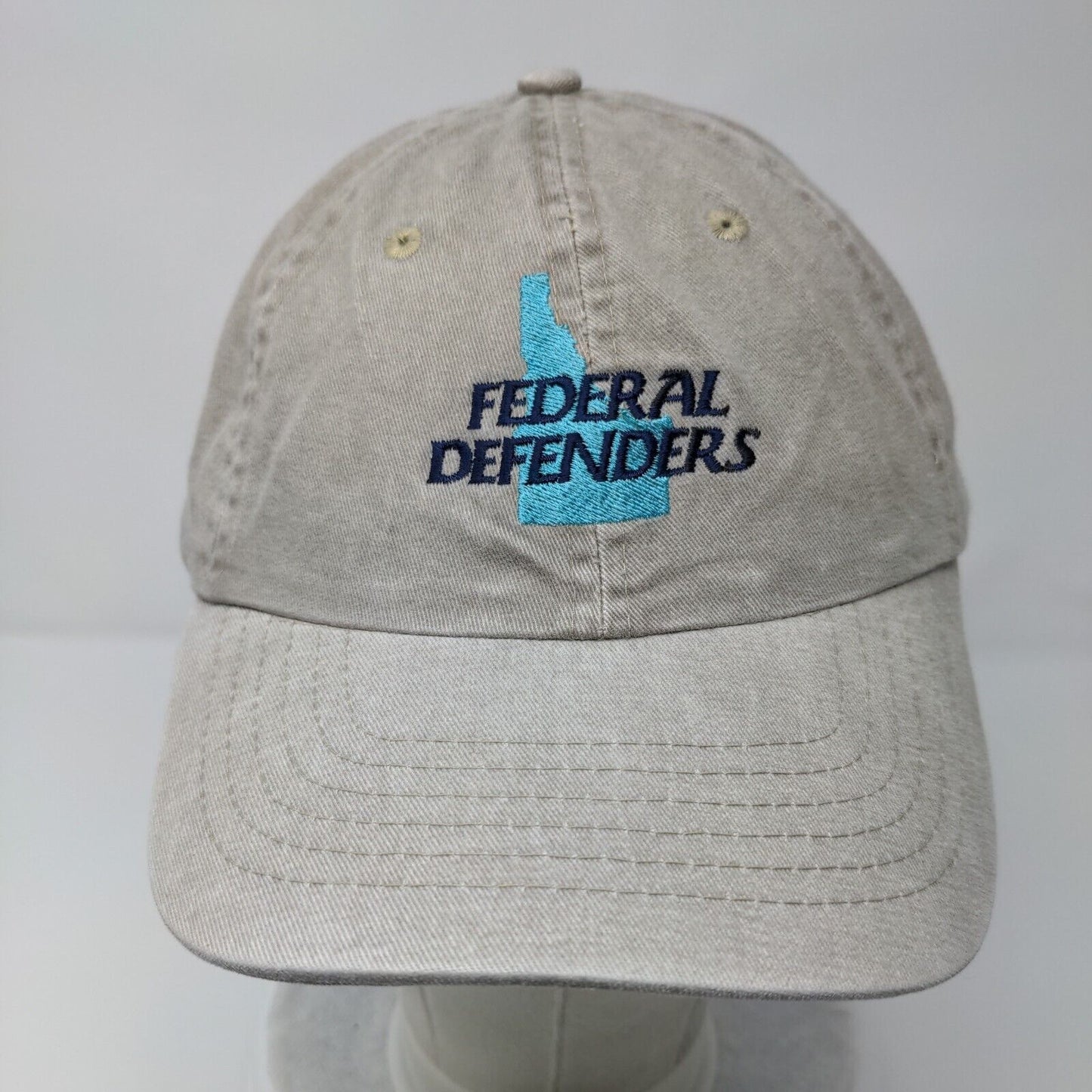 Federal Defenders Slideback Hat Tan One Size Adjustable Embroidered