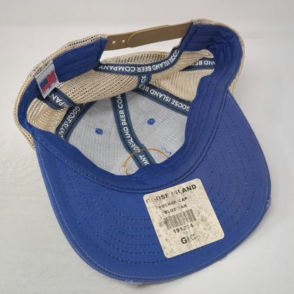 Goose Island Beer Co Trucker Hat Blue One Size Distressed Mesh Snapback USA