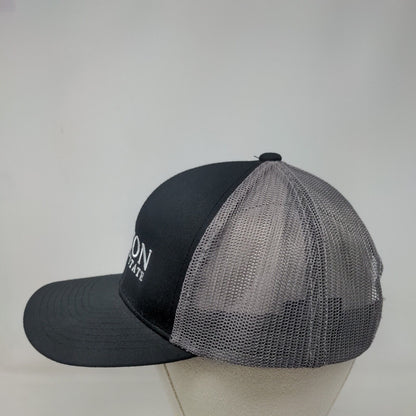Barton Family Estate Snapback Trucker Hat Black OS Mesh Back Pacific Headwear