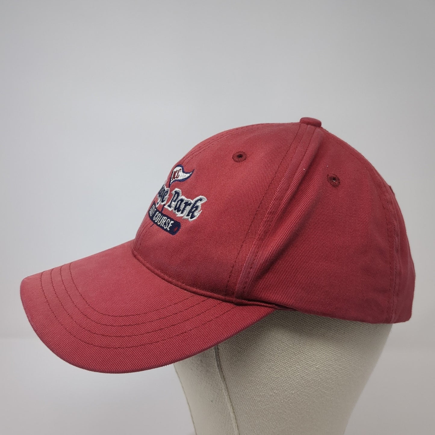 Hodge Park Golf Course Slideback Hat Red One Size American Dry Goods