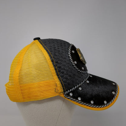 Mexico 3D Horse Snapback Trucker Hat Multicolor OS Adjustable Mesh Rhinestone