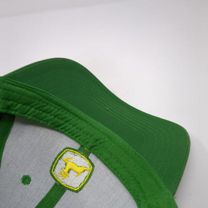 John Deere Logo Snapback Hat Green One Size Adjustable Cotton 6 Panel