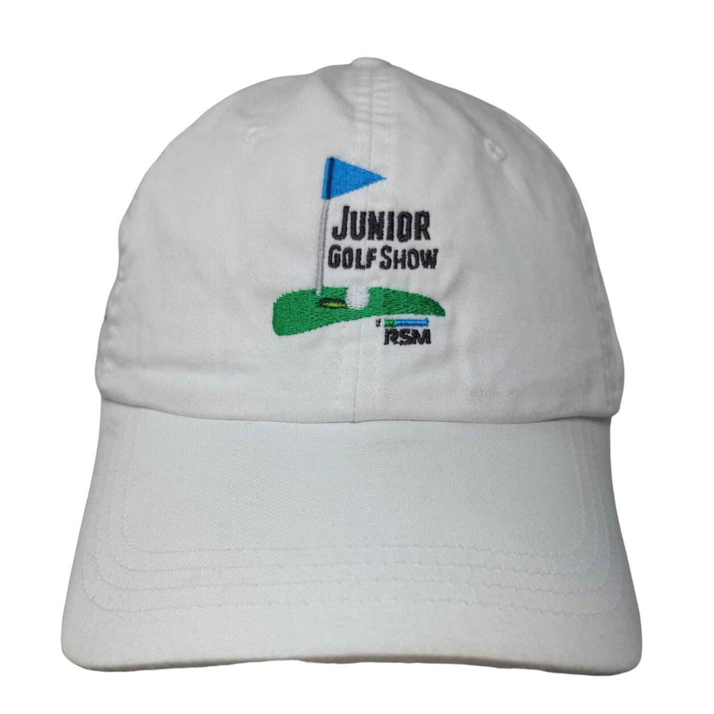 Junior Golf Show RSM Strapback Hat White One Size Embroidered Extreme Fit Ahead