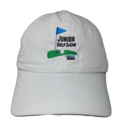 Junior Golf Show RSM Strapback Hat White One Size Embroidered Extreme Fit Ahead