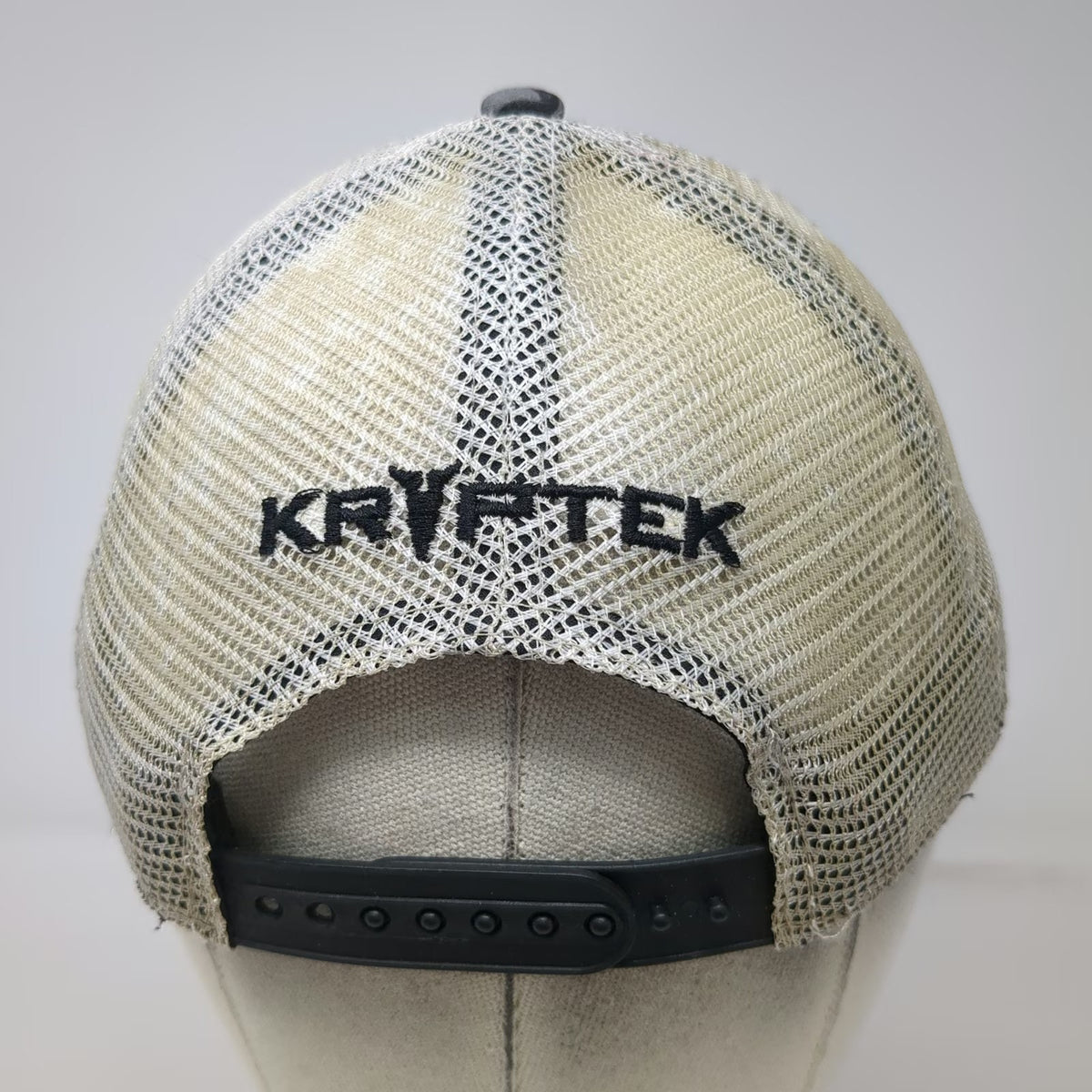 Kryptek Trucker Hat Gray One Size Camo Mesh Back Spartan Helmet Logo Snapback