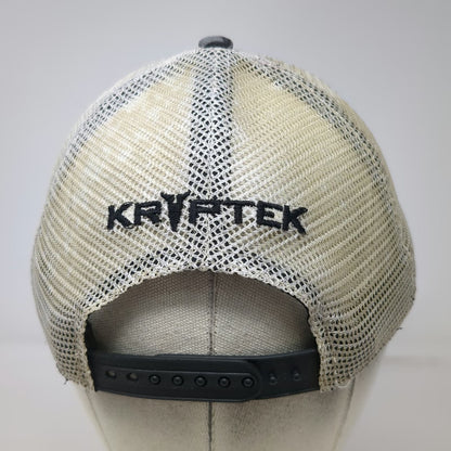 Kryptek Trucker Hat Gray One Size Camo Mesh Back Spartan Helmet Logo Snapback