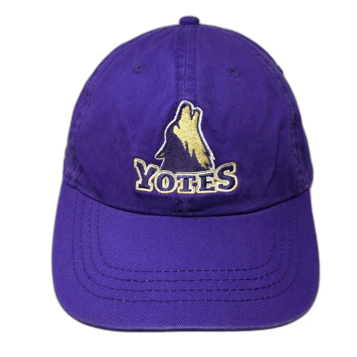 Cobra College of Idaho Yotes Purple One Size Hat Slideback Yellow Underbrim Logo