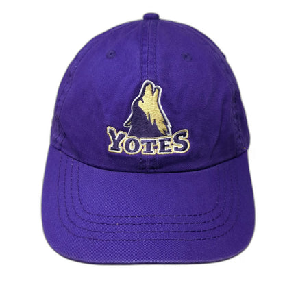 Cobra College of Idaho Yotes Purple One Size Hat Slideback Yellow Underbrim Logo