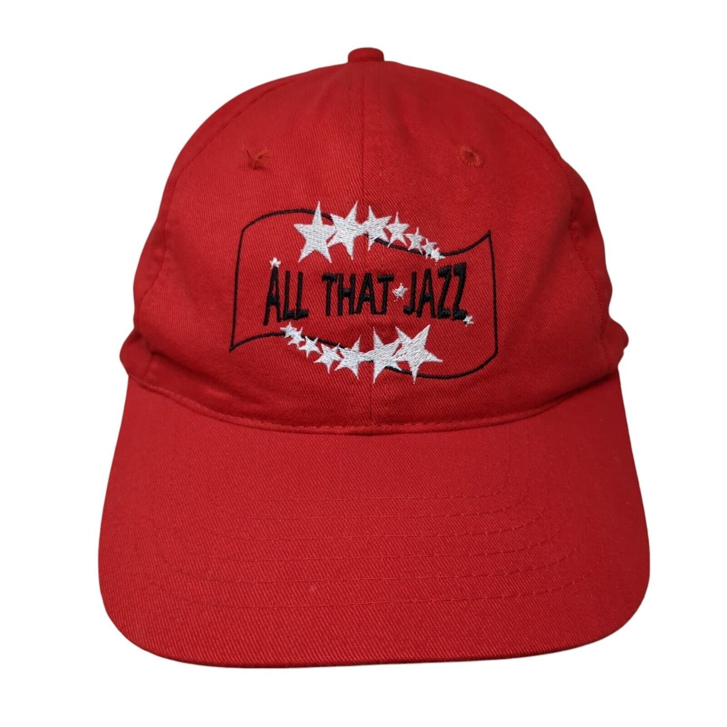 All That Jazz Slideback Hat Red One Size Adjustable Embroidered 6 Panel KC Caps
