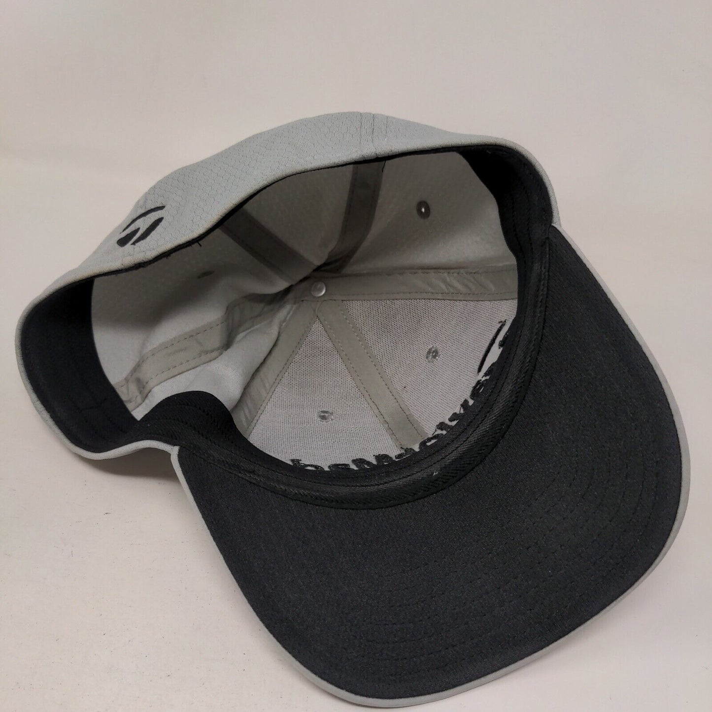 Taylor Made Fitted Hat Gray Size L/XL Breathable Vented Holes 6 Panel