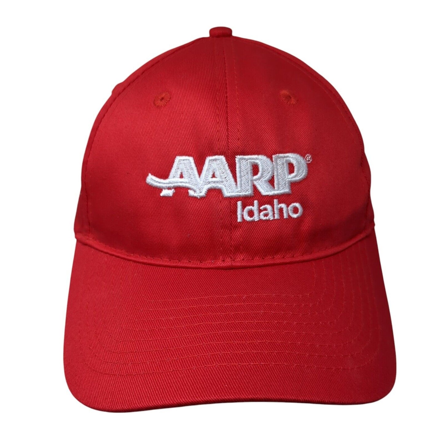 AARP Idaho Strapback Hat Red One Size Adjustable Embroidered Port & Company
