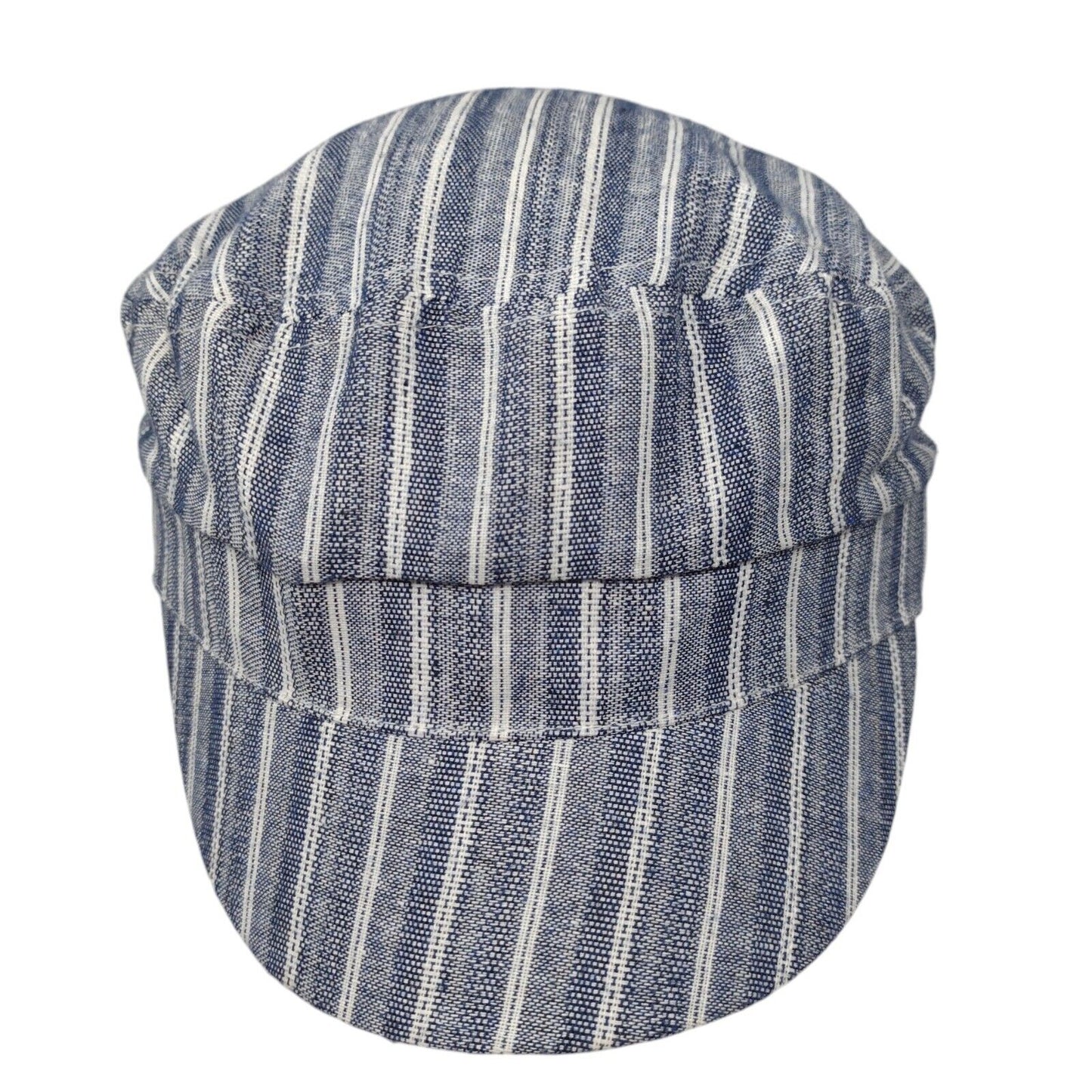 Unbranded Fitted Conductor's Cap Multicolor OSFA Stretch Striped Lightweight